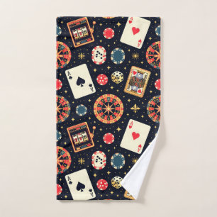 Thème de motif de casino sur fond noir