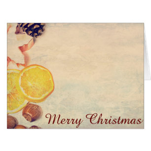 Thème de Noël avec des fruits dans un look vintage