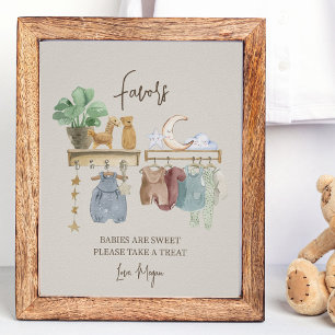 Thème de nurserie pour Baby Shower Bohème, affiche