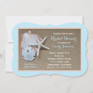 Thème de plage Invitation de douche nuptiale Burla