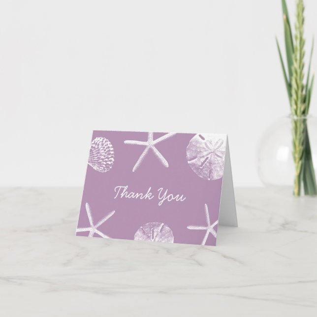 Thème de plage violet classe Coquillages Merci (Devant)