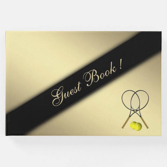 Thème de tennis Custom Gold Livre d'invité (Devant)
