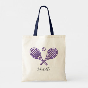 Thème de tennis Girl violet Sac fourre-tout Monogr