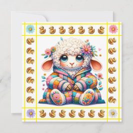 Thème des bébés animaux précieux - Invitation