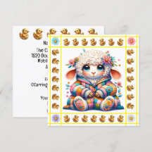 Thème des bébés animaux précieux - Invitation