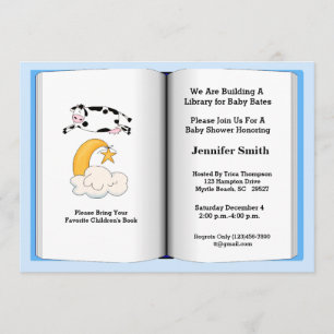 Thème du livre Invitation Baby shower (Garçon)