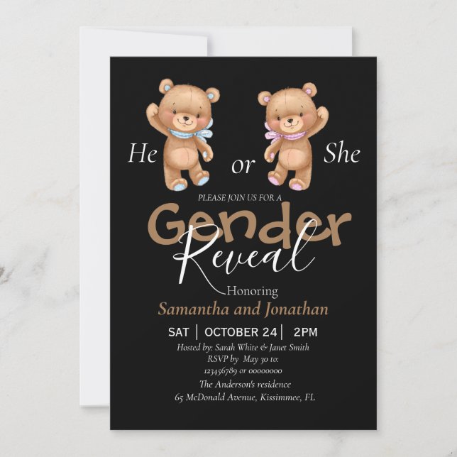 thème en peluche Genre Reveillez Invitation (Devant)