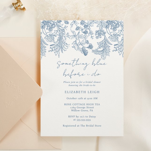 Theme etwas Blau, bevor ich Brautparty Einladung (Von Creator hochgeladen)