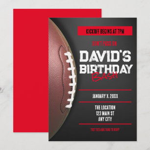 Thème Football Anniversaire Invitation