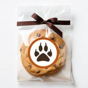 Thème Forêt Anniversaire Stickers Rond - Wolf