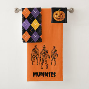Thème Halloween des momies de salle de bain