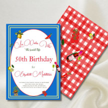 Thème italien 50ème anniversaire Invitation
