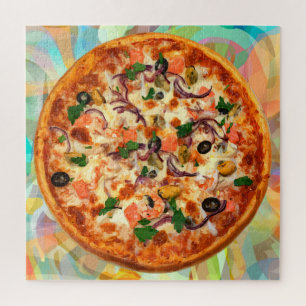 Thème Italien Pizza Pie Jigsaw Puzzle Pour Adultes