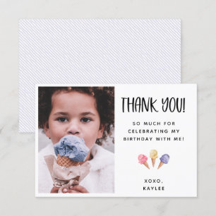Thème Merci Carte photo de crème glacée