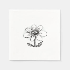 theme napkins for her with daisy serviette