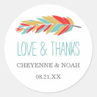 Thème natif | Stickers Favor Merci Mariage