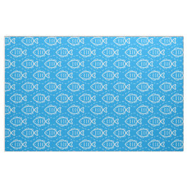 Theme of Ocean Sea Fish Wave Lines Muster Stoff