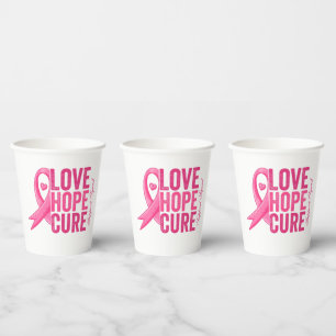 Theme Paper Cups zum Thema Brustkrebs Pappbecher