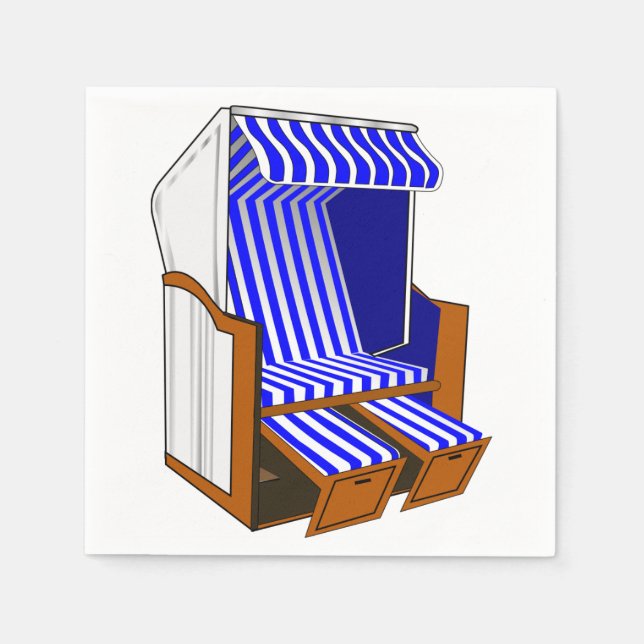 Theme Party Paper Napkins zum Thema Blue & White B Serviette (Vorderseite)