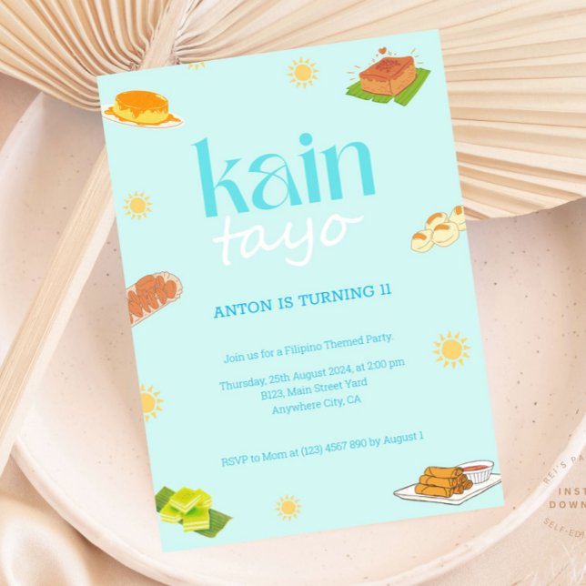 Thème philippin Anniversaire Invitation Pinoy Part (Créateur téléchargé)