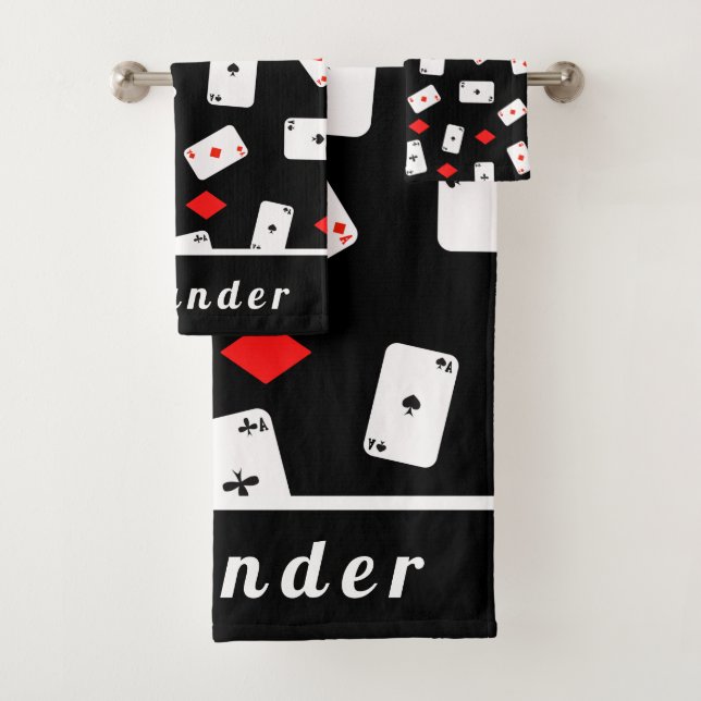 Thème Poker Jouer Cartes & Diamants Rouges Son Nom (En situation)