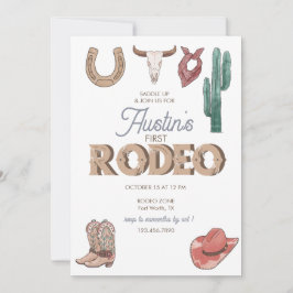 Thème Rodeo | 1er anniversaire Invitations