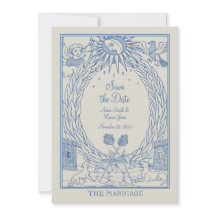 Thème Tarot faire-part de mariage - Date de sauveg
