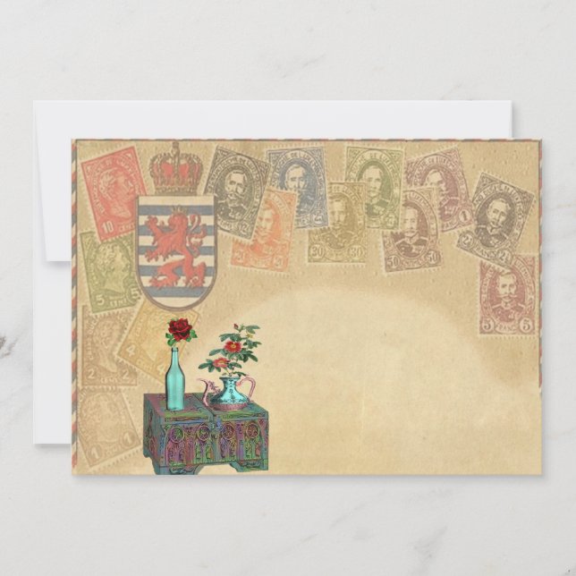 Thème Vintage voyage Enregistrer Les Cartes De Dat (Devant)