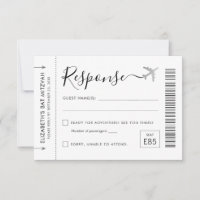 Thème Voyage Carte d'embarquement Billet Party RSV