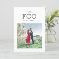 Thème Voyage Destination Carte Numéro de la table 