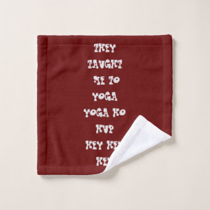 Thème Yoga fun texte design vin rouge prune yoga
