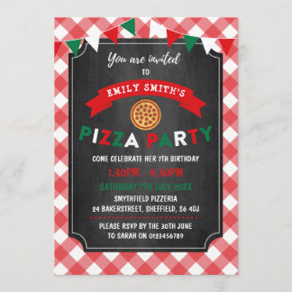 Themed Geburtstags-Party Einladung der Pizza