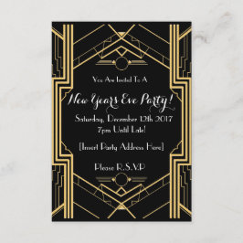 Themed NYE-Party Einladung der 1920er Jahre