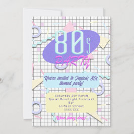 Themed Party Einladungen der 80er Jahre