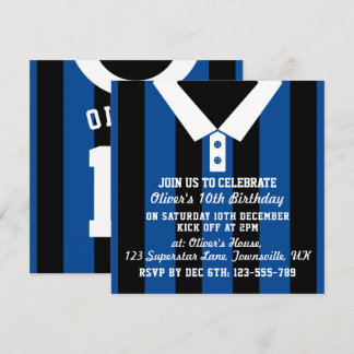Themed Party Fußball-Jerseys lädt die Schablone Einladung