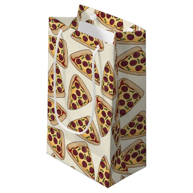 Themed Pizza Party kleine Geschenktasche Kleine Geschenktüte (Vorderseite Schrägansicht)