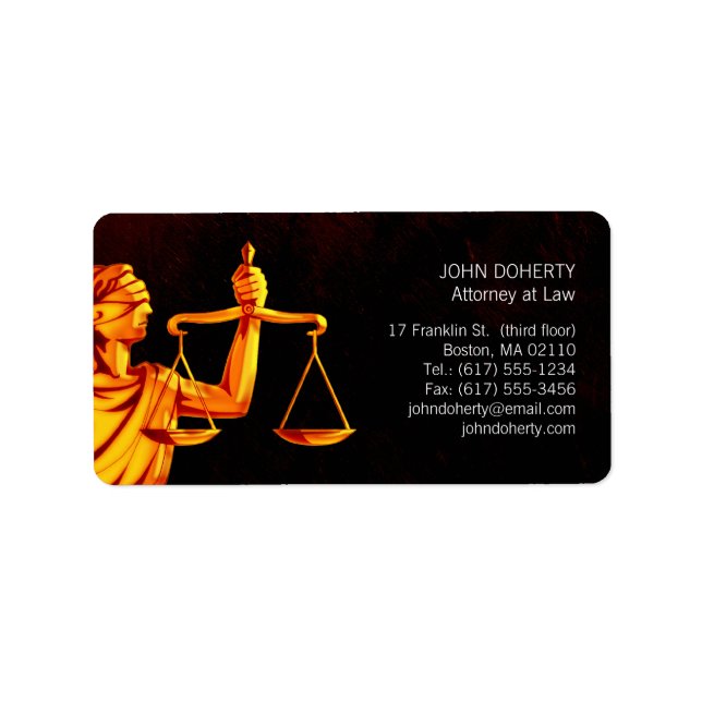 Themen | Umfang der Justiz Adressaufkleber (Vorne)