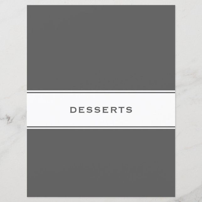 Themenbereich Rezept | Desserts | Grau und Weiß (Vorderseite)