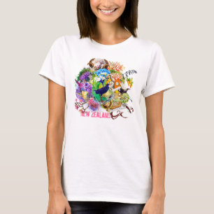 Themenorientierte Collage reizender T-Shirt