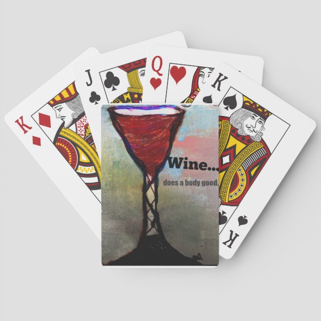 themenorientierte Spielkarten des Weins (Rückseite)