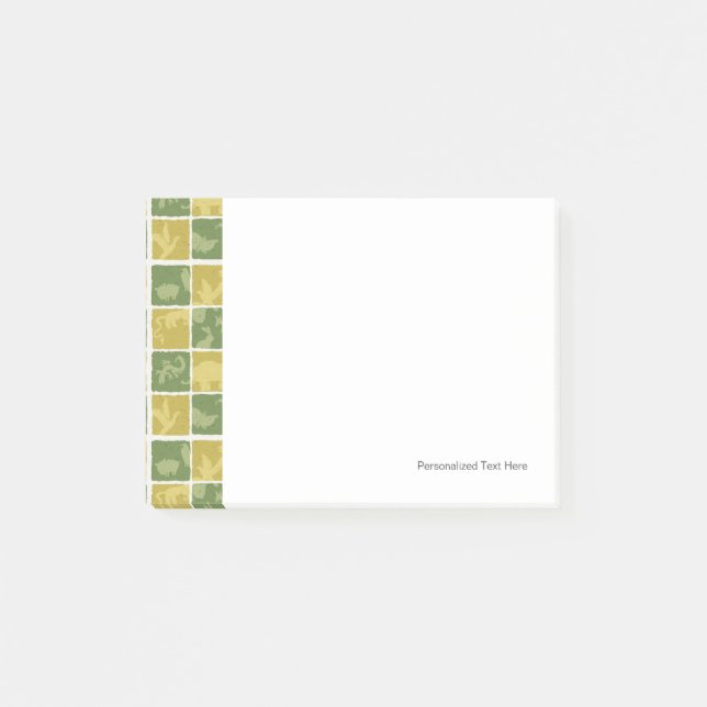 themenorientiertes Muster des Zoos Post-it Klebezettel (Vorderseite)