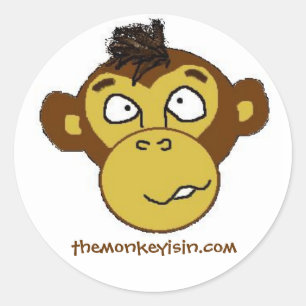 themonkeyisin.com runder aufkleber