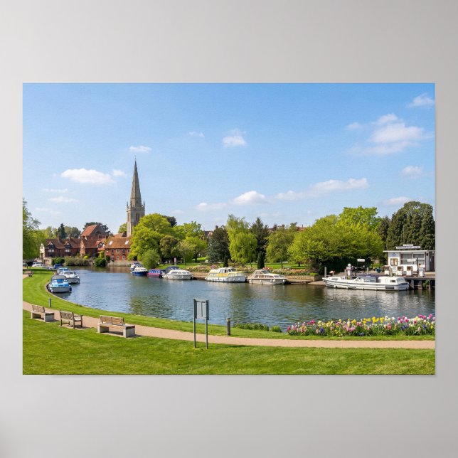 Themse bei Abingdon Bridge Poster (Vorne)