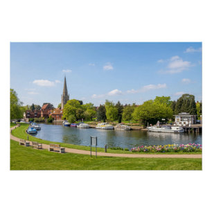 Themse bei Abingdon Bridge Poster