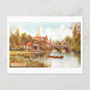 Themse bei Abingdon Vintage Postkarte