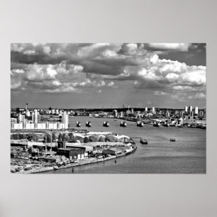 Themse Flut Barrier Greenwich London Poster