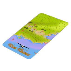 Themse London - England-Karte Magnet