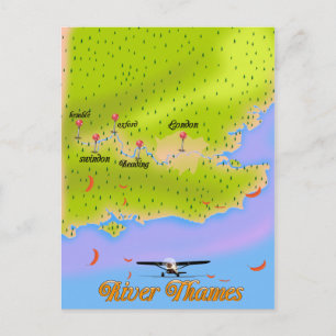 Themse London - England-Karte Postkarte