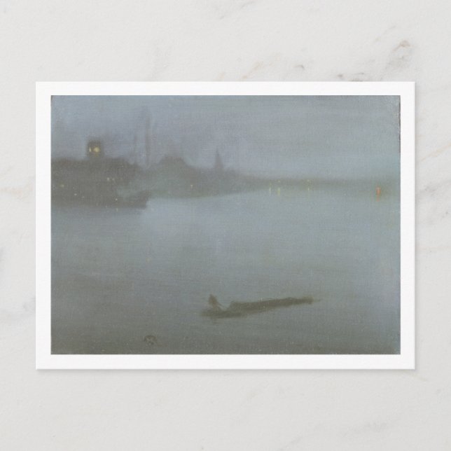 Themse - Nocturne in Blau und Silber, c.1872/8 (oi Postkarte (Vorderseite)