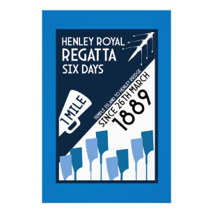 Themse Regatta - Vintage Retro Style Rowing Fotodruck